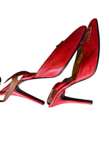 Gianni Versace red zipper heels (36.5)