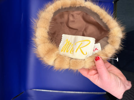 Vintage 100% mink light brown hat