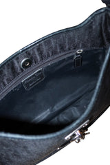 Dior black diorissimo hobo lovely charms canvas bag