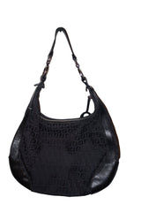 Fendi black half moon hobo bag
