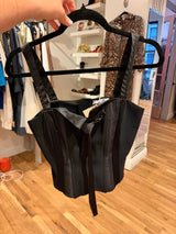 Black tie corset tank top - TUV #5432689
