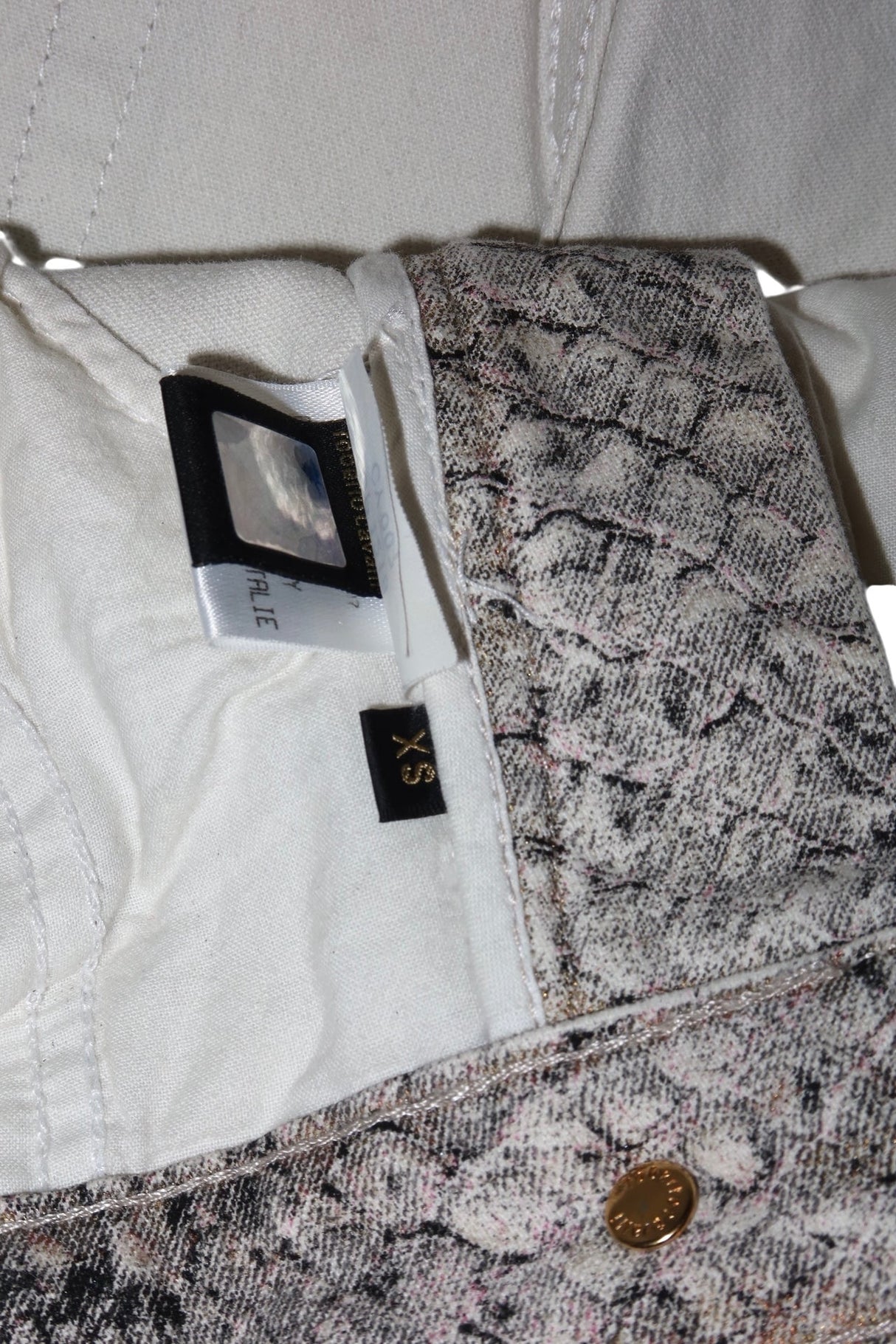 Roberto Cavalli snakeskin print jeans (XS)