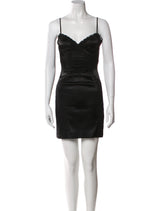 Casadei Lace Trim Little Black Dress