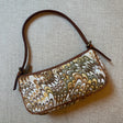 Celine authentic vintage 2000s y2k marble retro print green yellow and brown shoulder bag