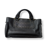 Celine vintage studded boogie bag authentic black pebble leather