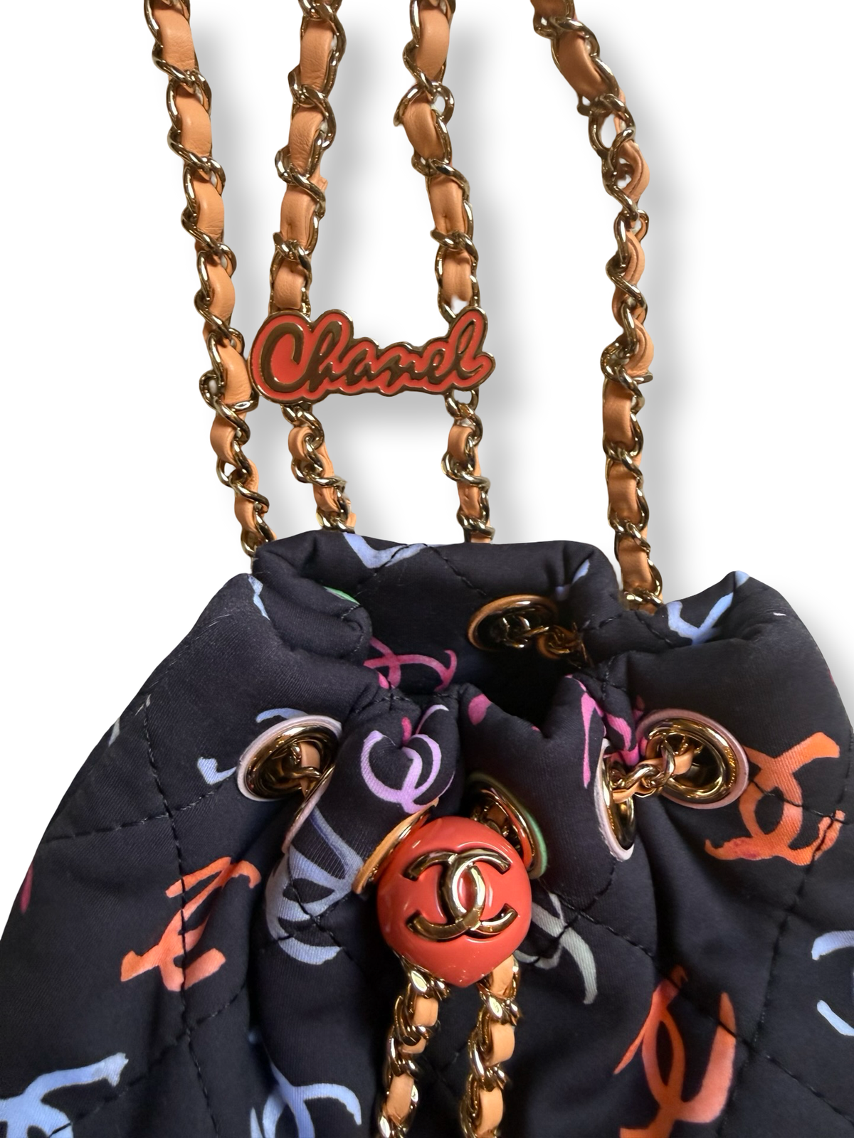 Chanel Drawstring Bucket Backpack Small