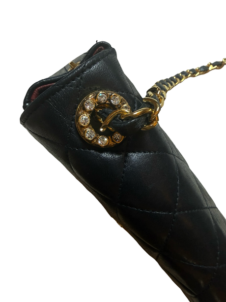 Chanel Vintage Crystal Embellished Classic Flap