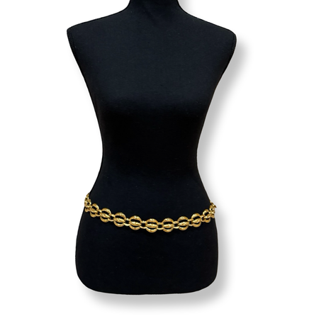 Chanel Vintage Chain Belt Matelasse authentic gold plated 