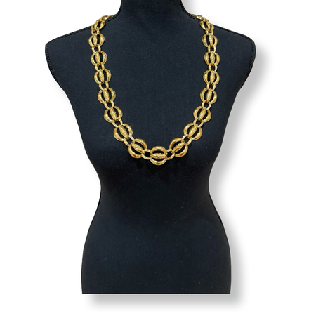 Chanel Vintage Chain Belt Matelasse authentic gold