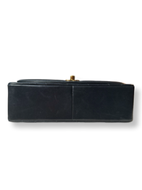 Vintage 90s Chanel Authentic Diana Flap bag medium Black Lambskin 24k Gold Hardware