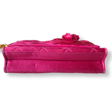 Chanel vintage 90s satin hot pink mini flap 