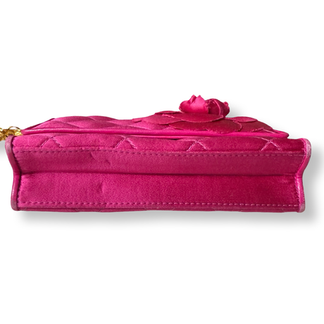 Chanel vintage 90s satin hot pink mini flap 
