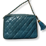 Chanel Vintage Lizard Tassel Camera Bag