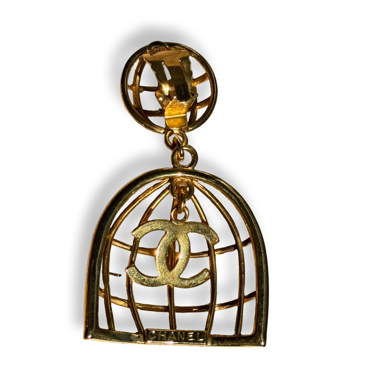 Chanel Vintage Birdcage Earrings