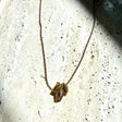 Christian Dior Vintage Gold Chain Necklace with three leaves design authentic rhinestones gold plated