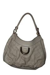 Gucci light grey D ring hobo bag