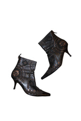 Oscar de la Renta black beaded booties (38)