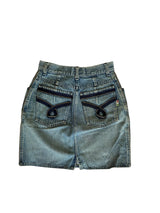 Moschino denim skirt with zipper details (sz 42)