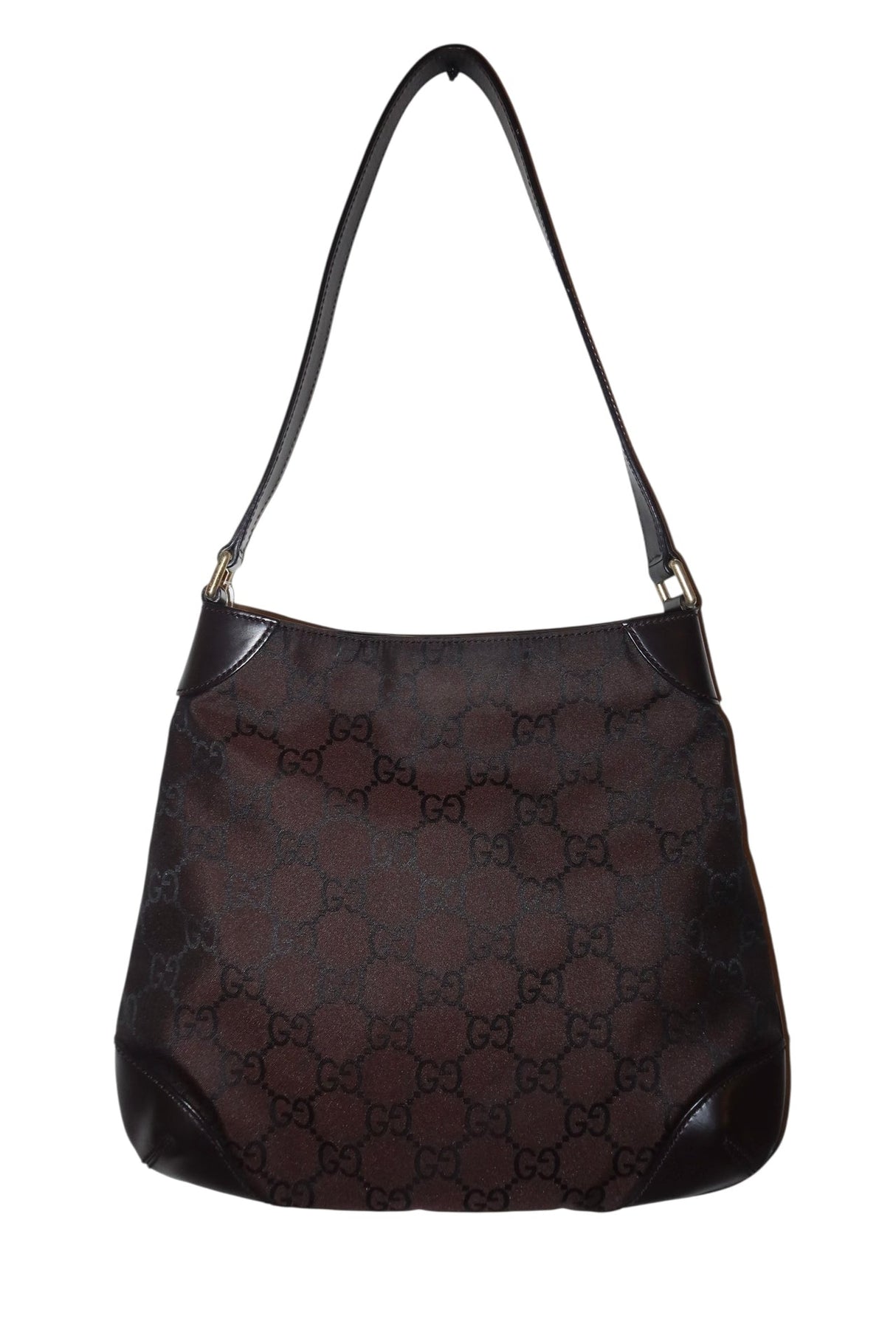 Gucci brown GG nylon shoulder bag