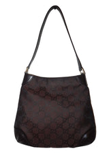 Gucci brown GG nylon shoulder bag