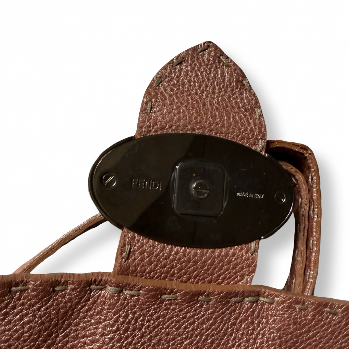 Fendi Vintage Selleria Metallic Baguette