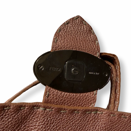 Fendi Vintage Selleria Metallic Baguette