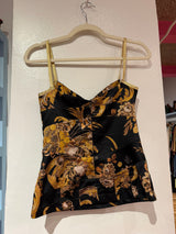 Roberto Cavalli vintage 2000s baroque tank top - size 38 - TUV #123