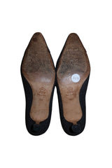 Manolo Blahnik dark grey wool heels (38)