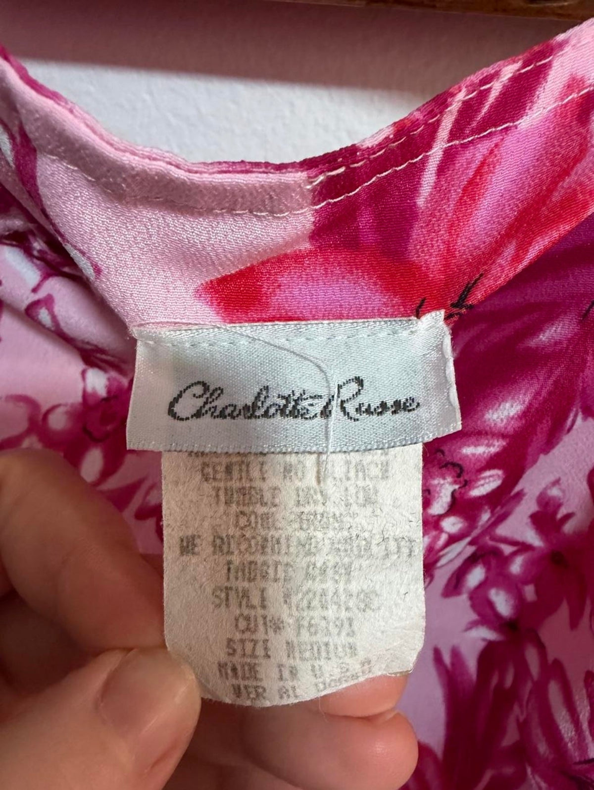VTG Charlotte Russe pink dress