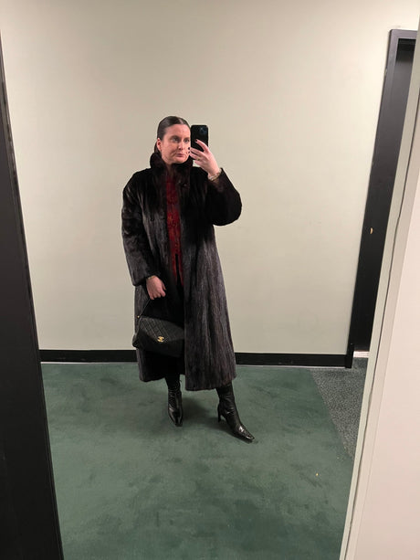Chocolate Brown Full Length Mink Coat