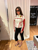 Vintage Ferrari 100% leather racing jacket - TUV #00012