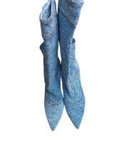 Moschino blue denim boots (40)