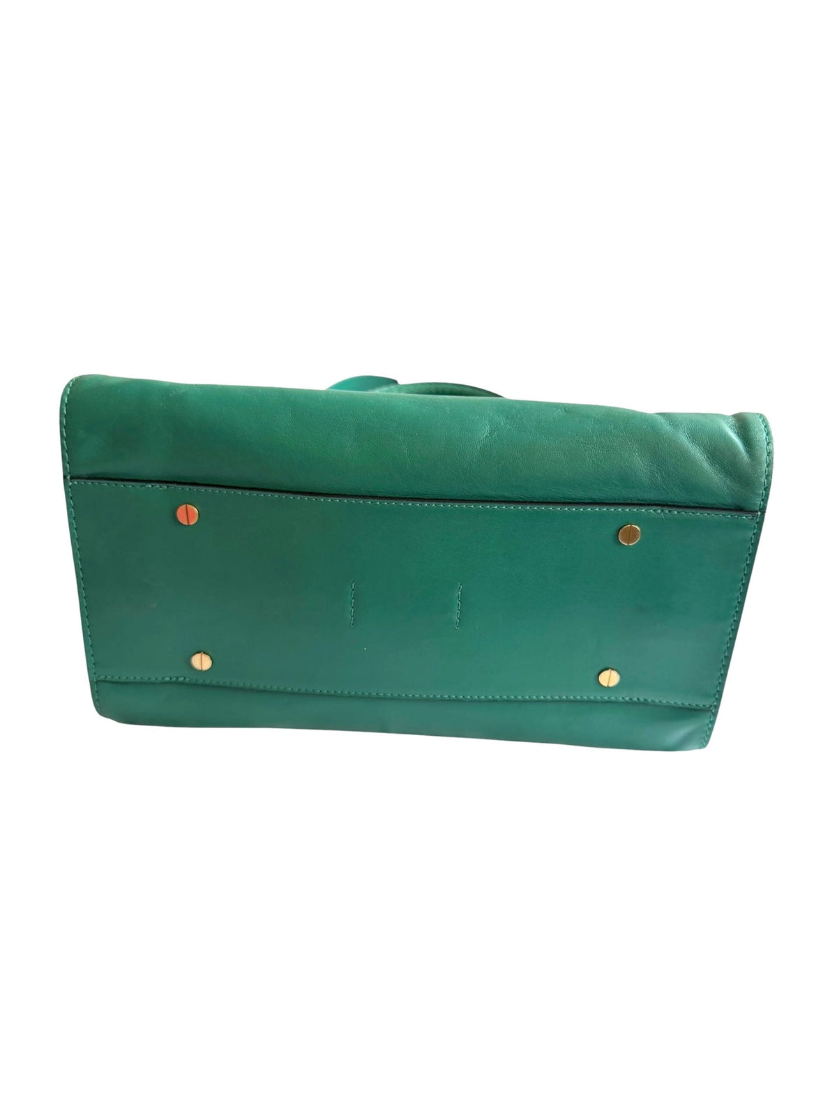 Chloé green Everston leather snakeskin trimmed bag