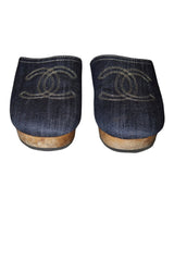 Chanel denim CC clogs (35)