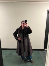 Luxurious Vintage Chocolate Full Length Mink with Button Details
