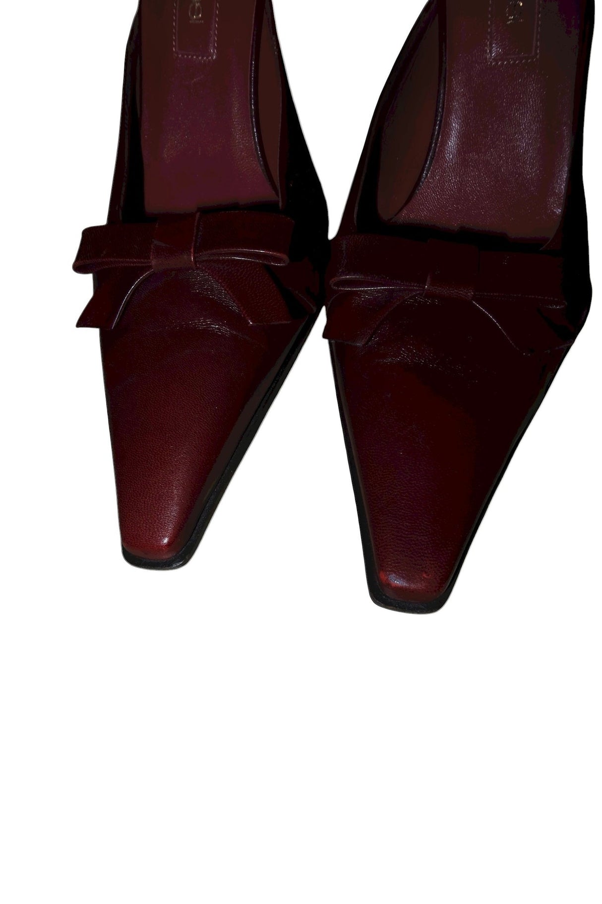 Sergio Rossi burgundy heels with bow details (39)