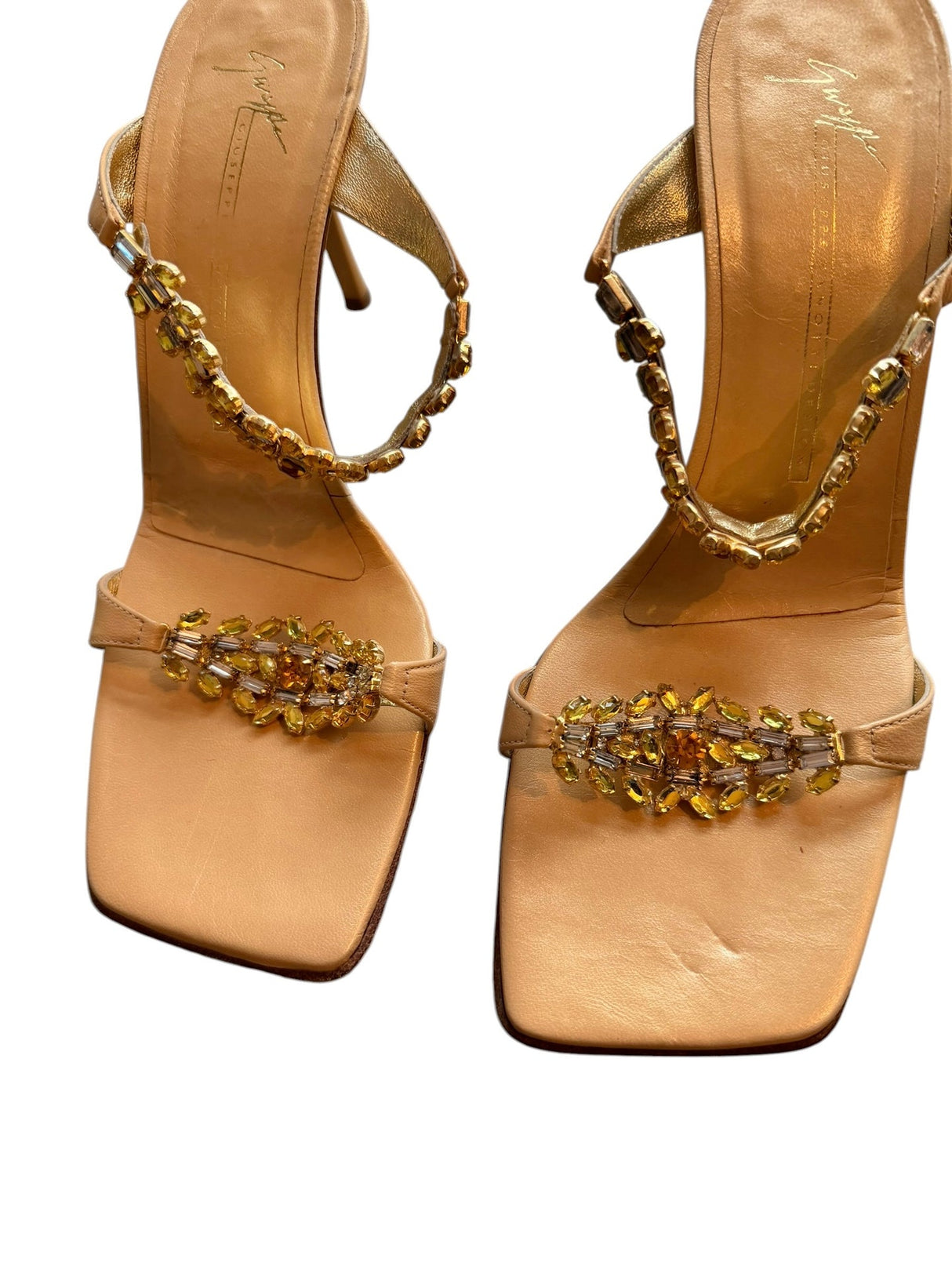 Giuseppe Zanotti gold crystal heels (8.5)