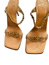 Giuseppe Zanotti gold crystal heels (8.5)