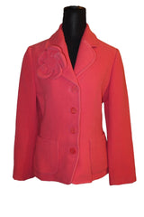 Moschino jeans pink jacket with flower detail