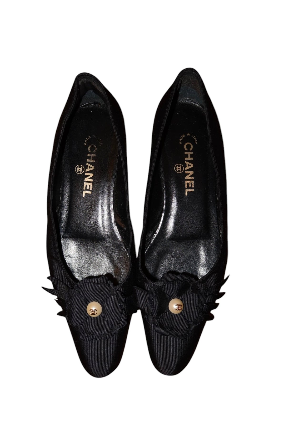 Chanel camellia pearl flats (39)