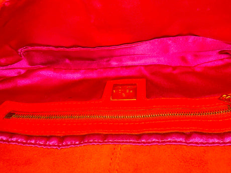 Fendi Vintage Suede Glitter Baguette