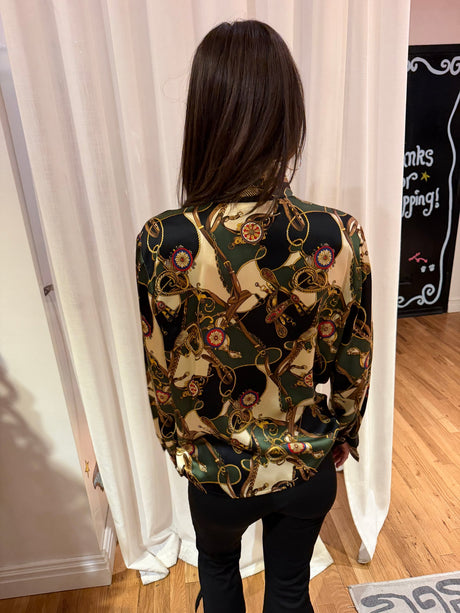Vintage 100% silk top TUV #73