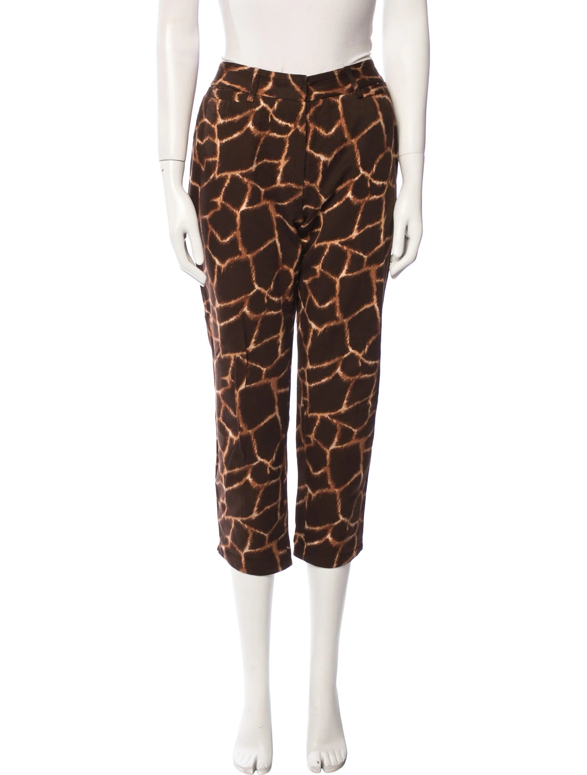Dolce & Gabbana Giraffe Print Cigarette Pants
