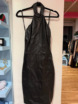 Black 2000s leather dress size 12 TUV #34172