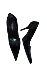 Dolce & Gabbana black velvet heels (39)