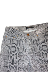 Roberto Cavalli snakeskin print jeans (XS)