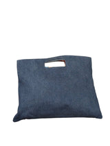 Chanel denim floral foldover clutch