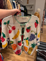 Eagles eye 100% wool white fruit sweater - sku tuv #4000
