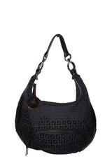 Fendi black half moon hobo bag