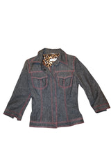 Dolce & Gabbana denim jacket with red stitching (40)